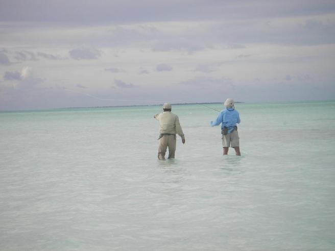 This sums up the moment - a fish is spotted and a cast is made.