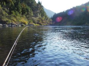 Laying out the long cast for the long slow swing only to come up empty handed, shivering and mumbling...
