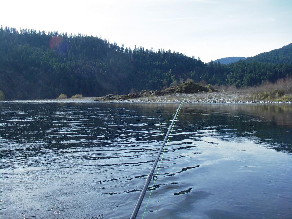 Swinging through the tailout on a river starved for rain under an incessant sun.