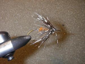 Tied with feathers from near front of wing.