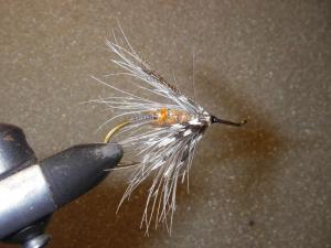 Tied with flank feather.