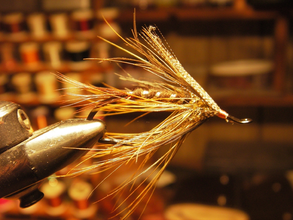 Biding time tying a few utility fles.